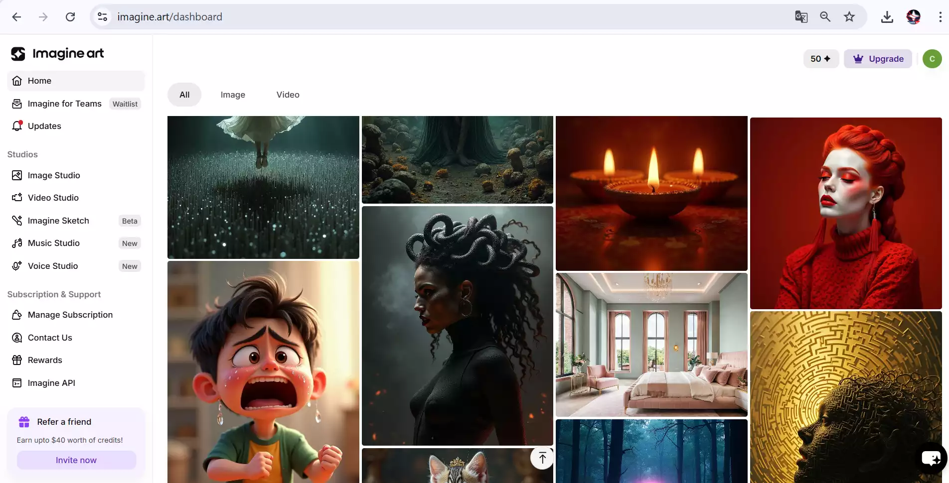 Imagine.art Interface